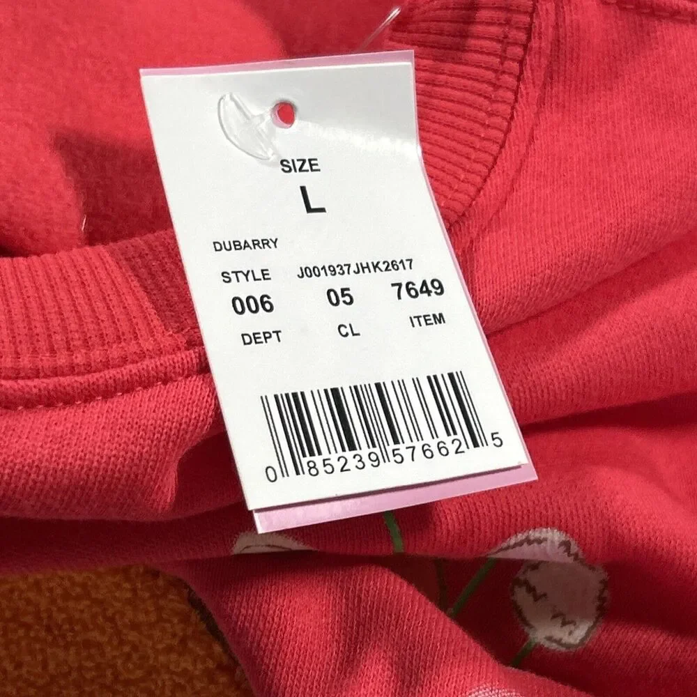 NEW Cinnamoroll Sanrio Sweatshirt Red Dubarry Mushroom Crew Neck - Size Large - Picture 11 of 11